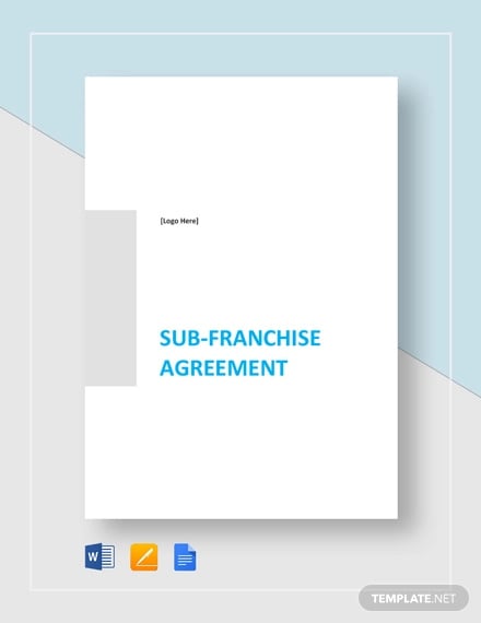 sub franchise agreement template
