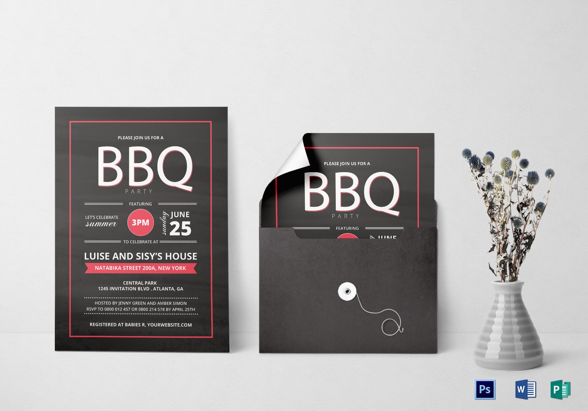 summer barbecue party invitation example