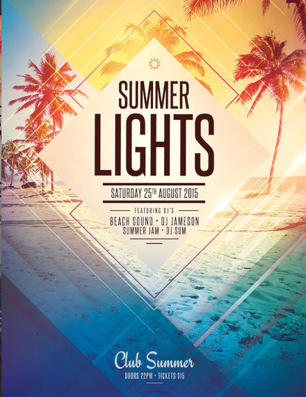summer lights flyer example