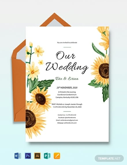 sunflower-wedding-invitation-template