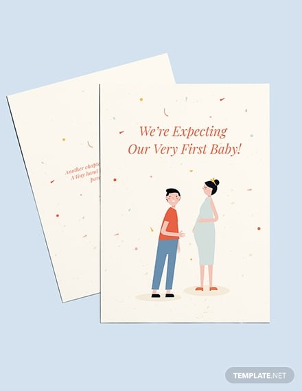 surprise pregnancy announcement card template