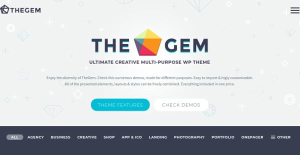 the gem multi purpose wordpress theme