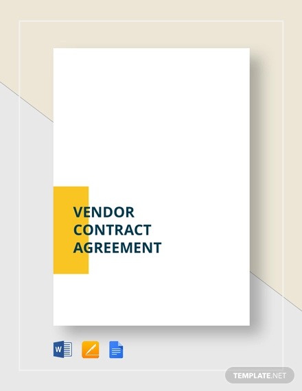 Vendor Agreement Template – 28+ Free Word, PDF Documents Download