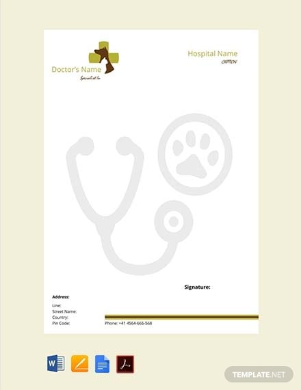 veterinary doctors prescription template