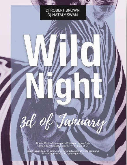 wild party flyer design