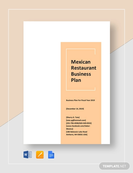 mexican restaurant business plan pdf