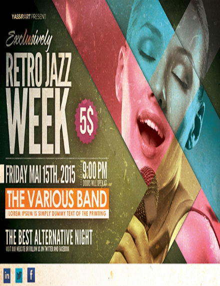 retro jazz flyer