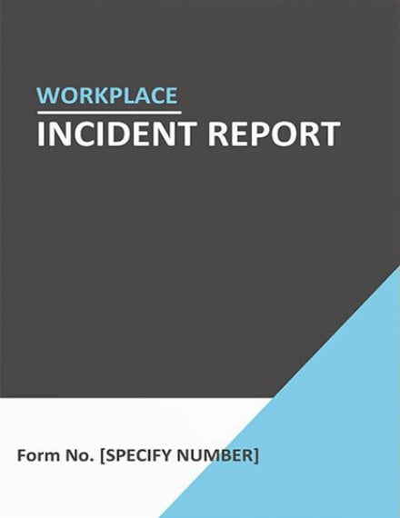workplace incident report template mockup