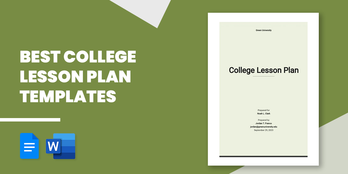 best college lesson plan templates in ms word google docs apple pages pdf