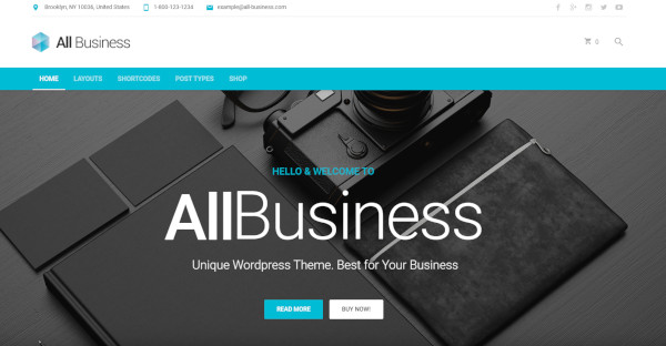 all business – custom wordpress theme