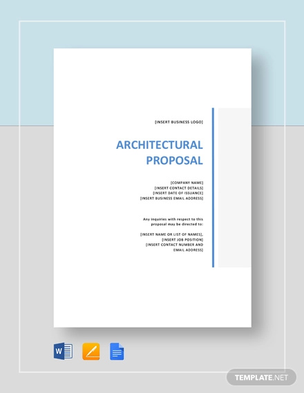 architectural proposal template