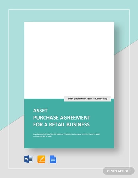 asset purchase agreement for a retail business template
