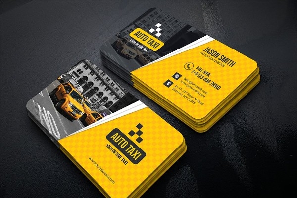 auto taxi business card template