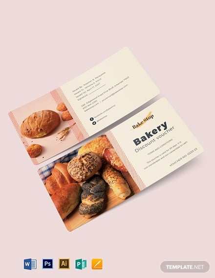 bakery discount voucher template