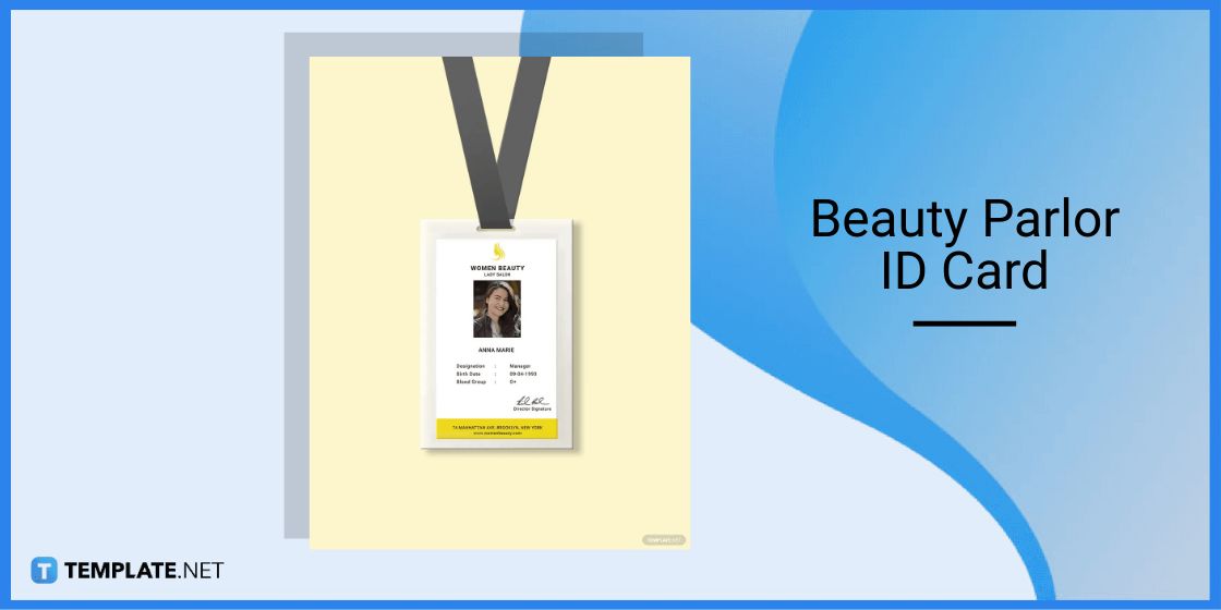beauty parlor id card template