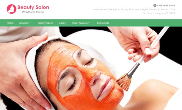 beauty salon – customized wordpress theme