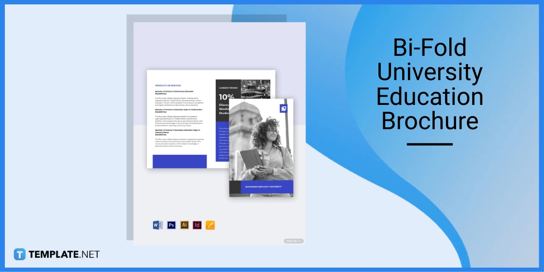 bi fold university education brochure template