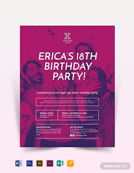 How to Create a Birthday Party Flyer [10+ Templates] | Free & Premium