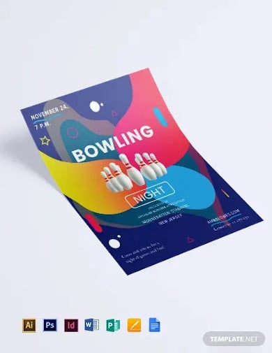 bowling-night-flyer-template