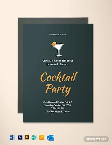 business cocktail invitation template