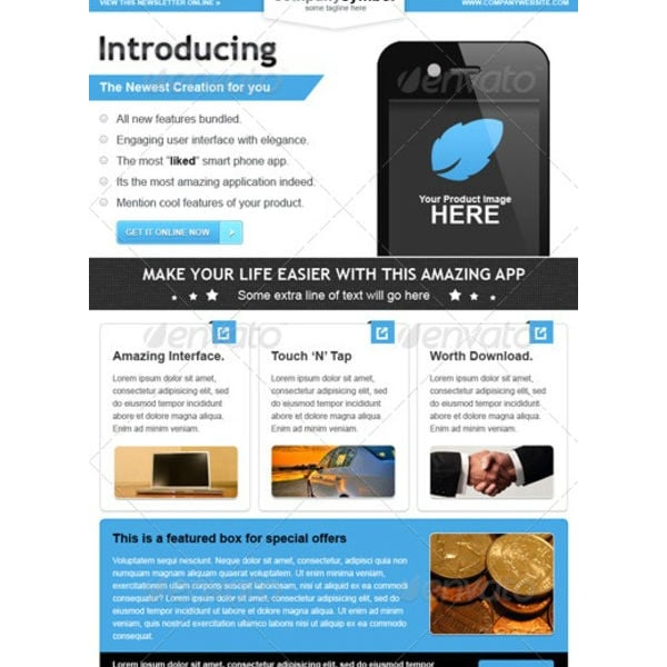 business email newsletter template