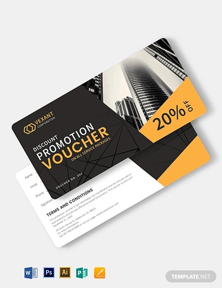 business promotion voucher template