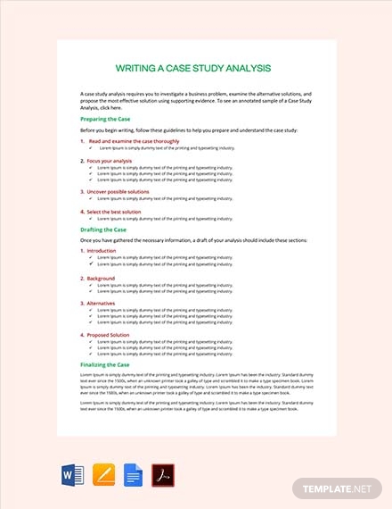 case study analysis template