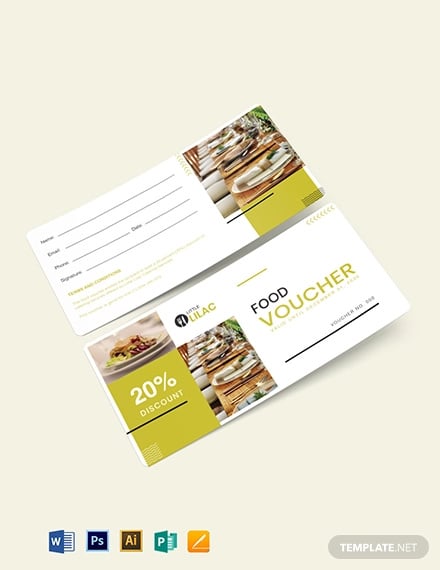 catering food voucher template