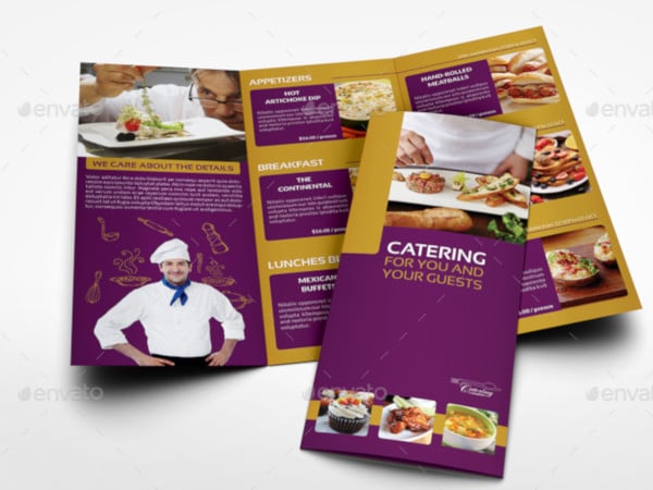 catering tri fold brochure template