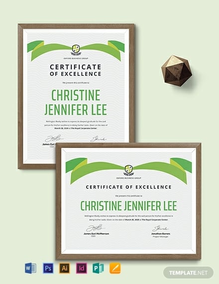 certificate-of-excellence-template