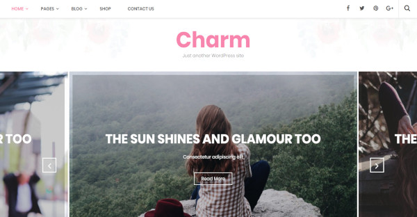 charm – 100 responsive wordpress theme