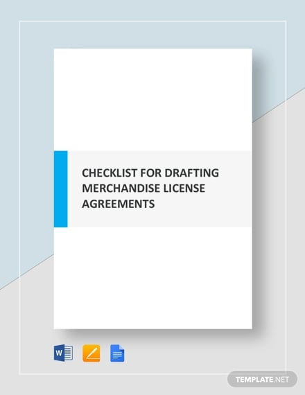 checklist drafting merchandising license agreements template
