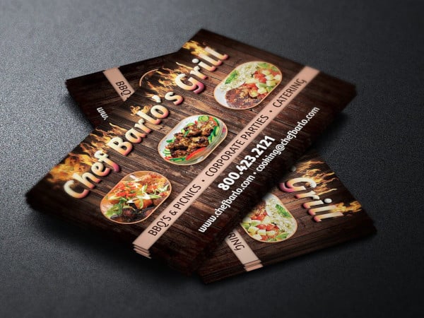 chef business card template