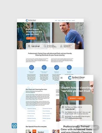 cleaning service wordpress theme template