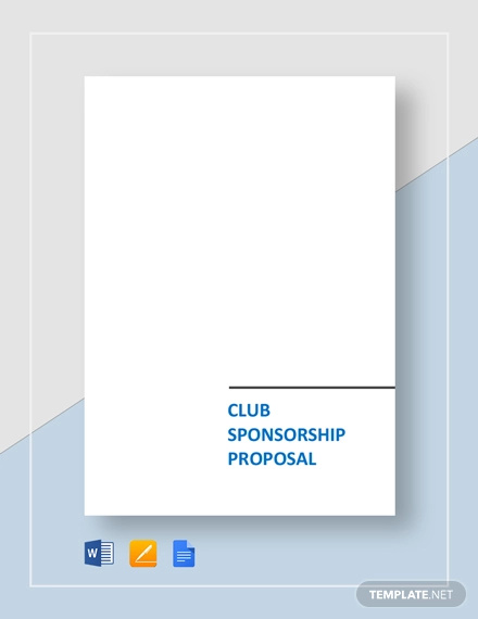 club sponsorship proposal template