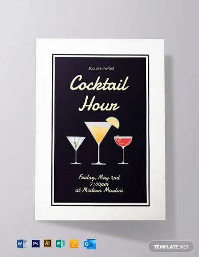 cocktail hour invitation template
