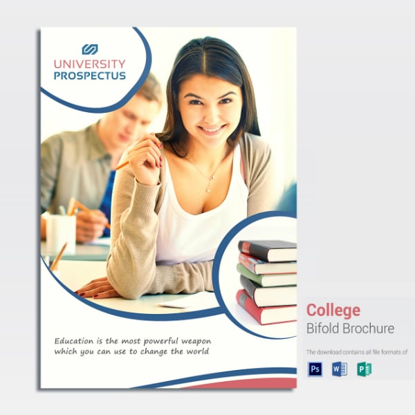 college prospectus bi fold brochure example