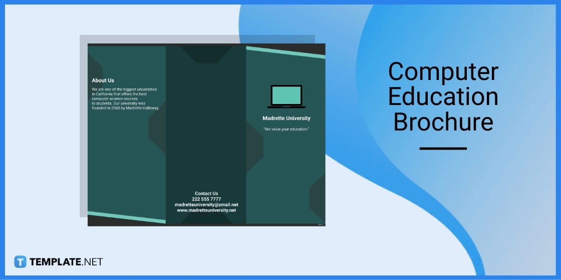 computer education brochure template