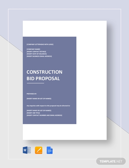 construction bid proposal