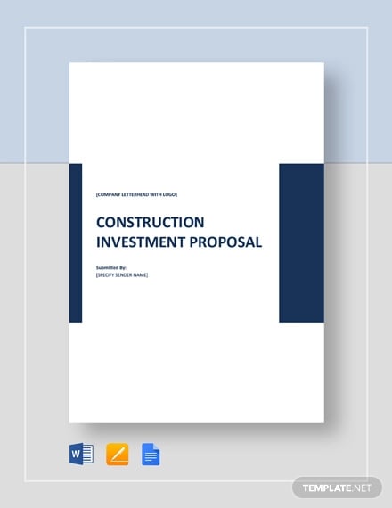 construction investment proposal template