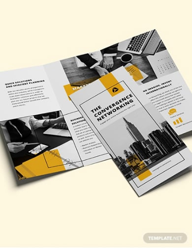 convergence networking business brochure layout