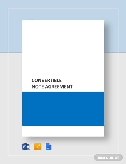 convertible note agreement template