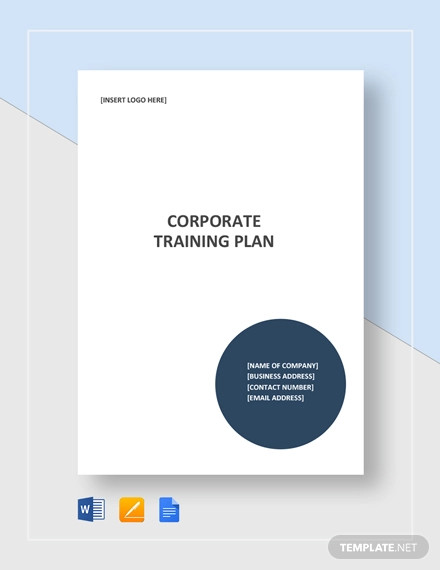 corporate training plan template