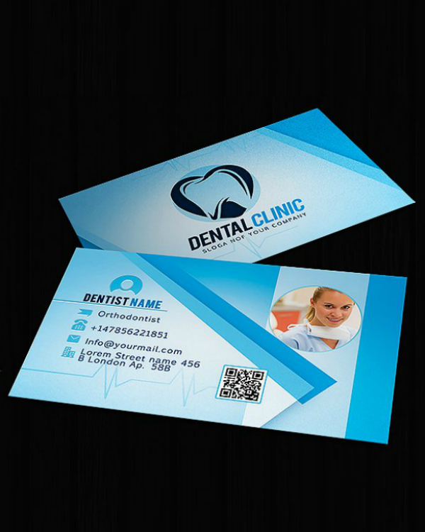 creative orthodontist business card example