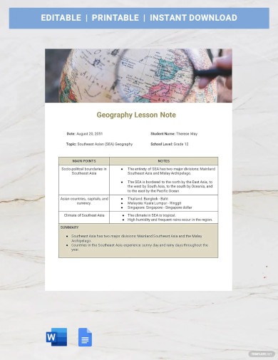 30+ Lesson Note Templates - PDF