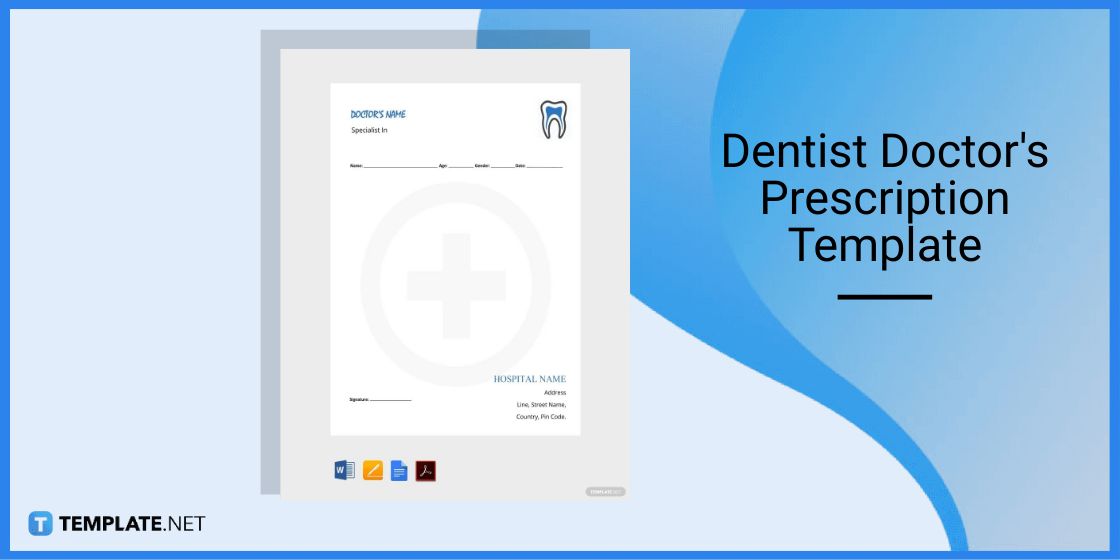 dentist doctor’s prescription template
