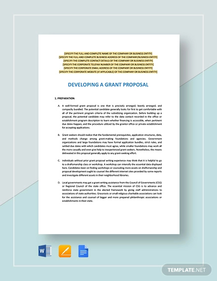 18+ Simple Grant Proposal Templates - Word, PDF, Pages