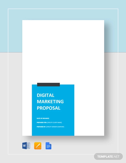 5  Digital Marketing Proposal Templates Word Pages