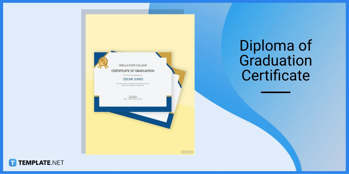 diploma of graduation certificate template