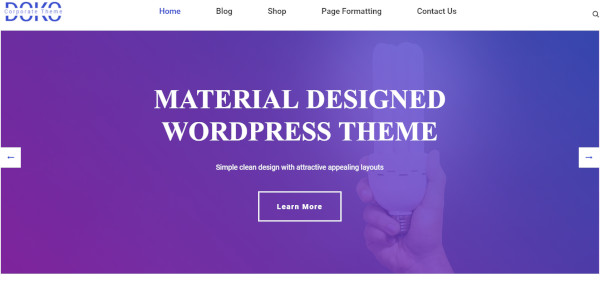 dokomaterial – responsive wordpress theme